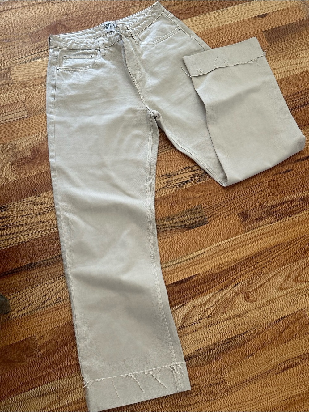 PRINCESS POLLY Light Beige Straight-Leg Pants